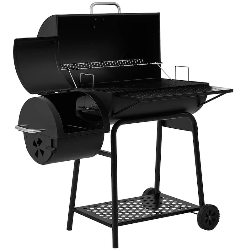 Royal Gourmet Charcoal Grill with Barrel Offset Smoker
