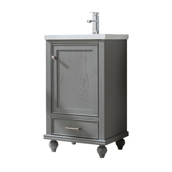 slide 2 of 14, Sudio Design Bathroom Vanity Melissa Collection 20" Single Sink - Grain Gray with Ceramic Top