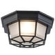 preview thumbnail 1 of 10, Trans Globe Lighting Single Light Down Lighting Flush Mount Ceiling Black