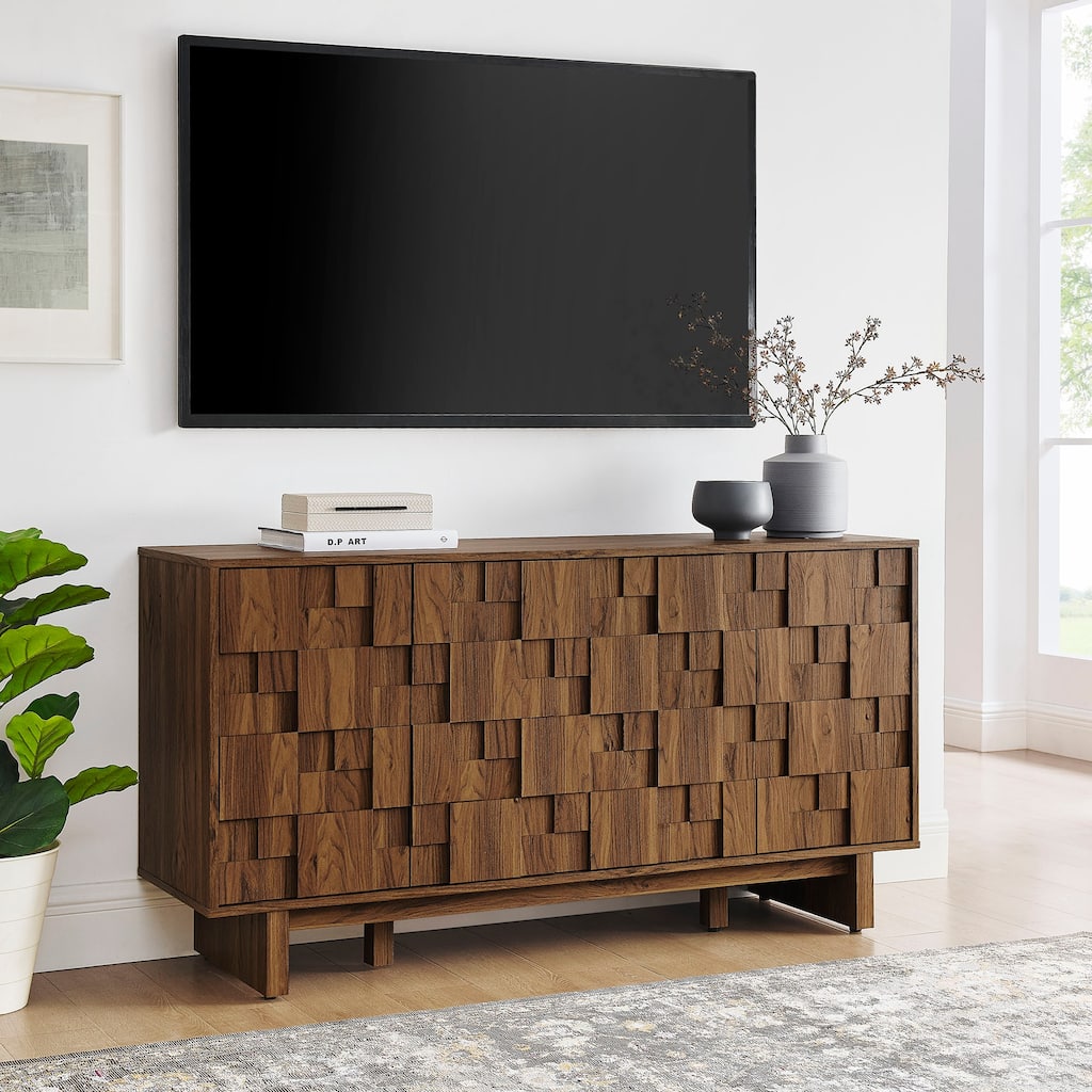 Owen 59 Inch 4 Door Geometric Sideboard