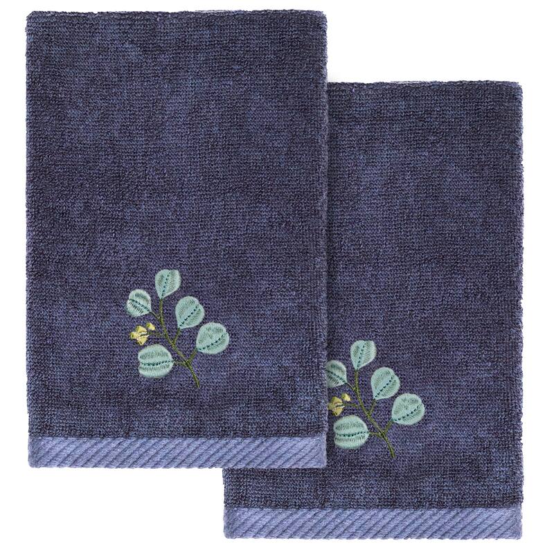 Authentic Hotel and Spa Turkish Cotton Botanica 2 PC Towel Set - Marine