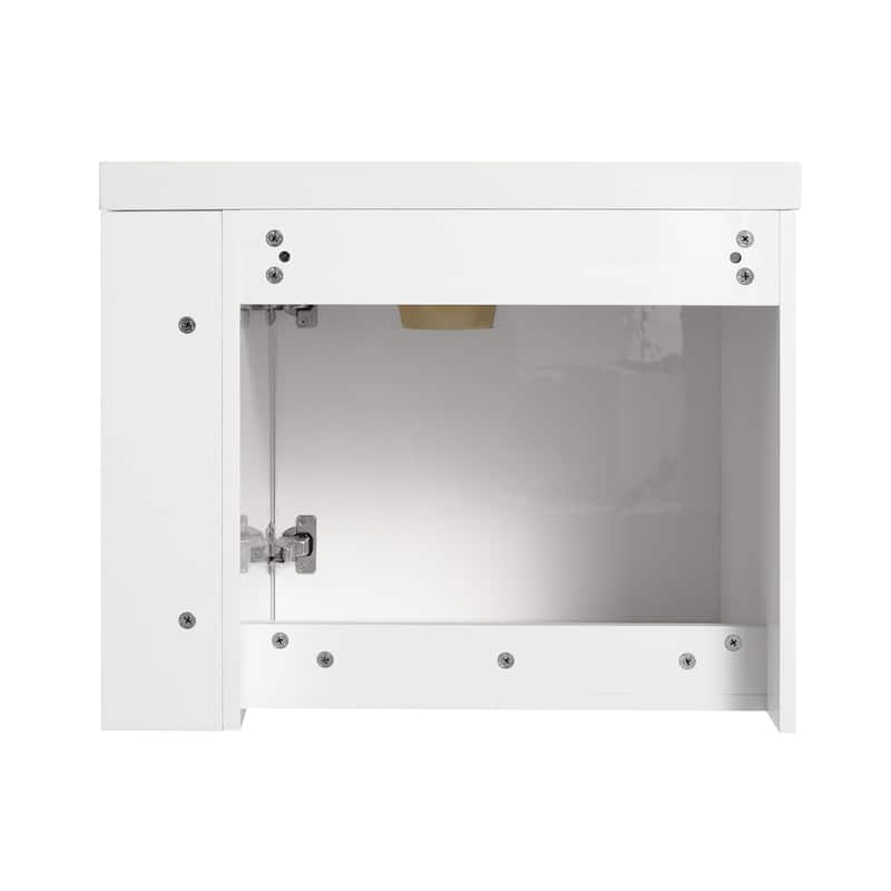 Malwee 24" Floating Bathroom Vanity,Wall Mounted Bathroom Vanity with Sink and Side Shelf