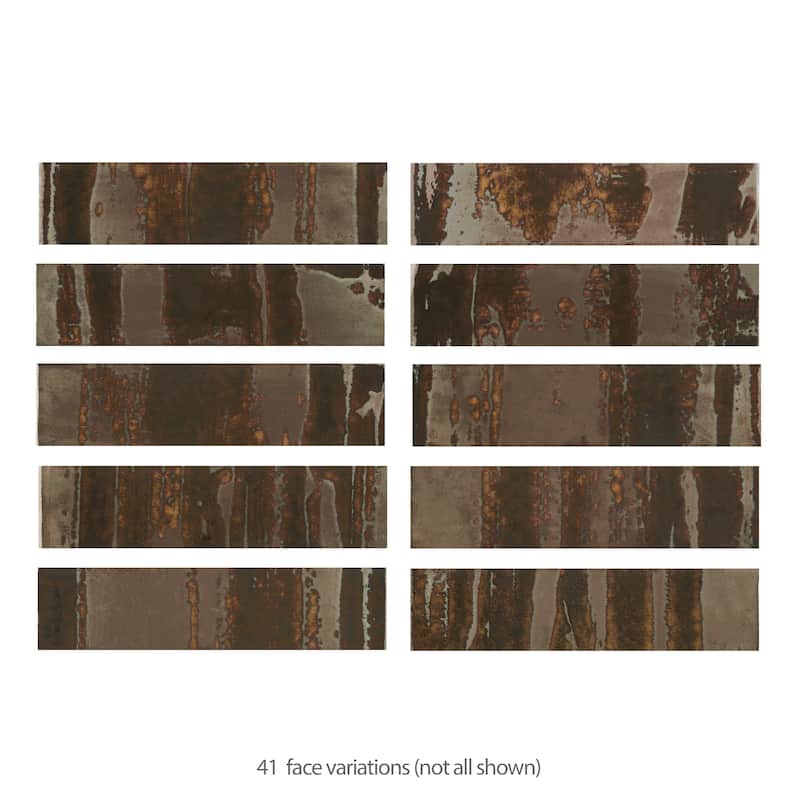 Merola Tile Joliet Dark Amber 3" x 12" Ceramic Wall Tile
