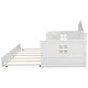 preview thumbnail 7 of 34, Charming House-shaped Design Wooden Daybed with Fence, Trundle and Smart Sensor Lights, Twin size