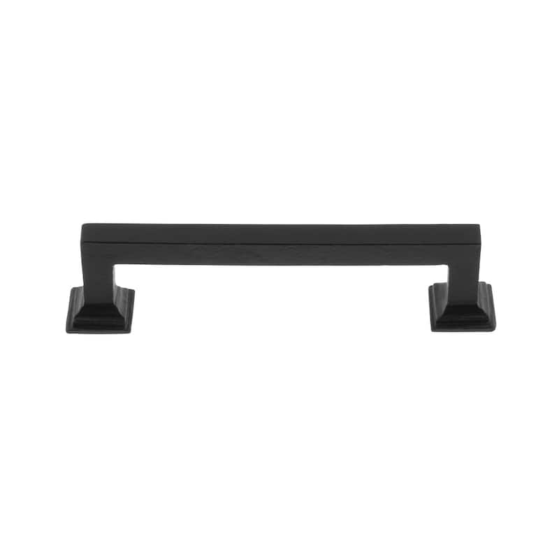 Ageless Iron 600936 Rustic Modern Black Cast Iron 4" Center to Center - Black Iron