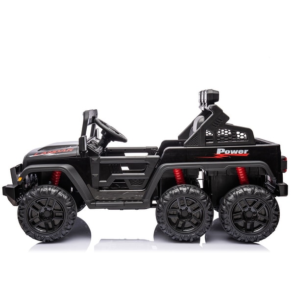 24V Ride On Large Pick Up Truck Car for Kids ride On 4WD Toys with Remote Control Black Bed Bath Beyond 40693310