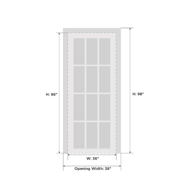 Interior Solid French Door / Mela 0716 Painted White / Single Regular Panel Frame Handle / Bathroom Bedroom Modern Doors