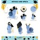 preview thumbnail 2 of 4, DolliBu Blue Snail Small Graduation Plush Toy with Cap with Tassel - 5.5 inches