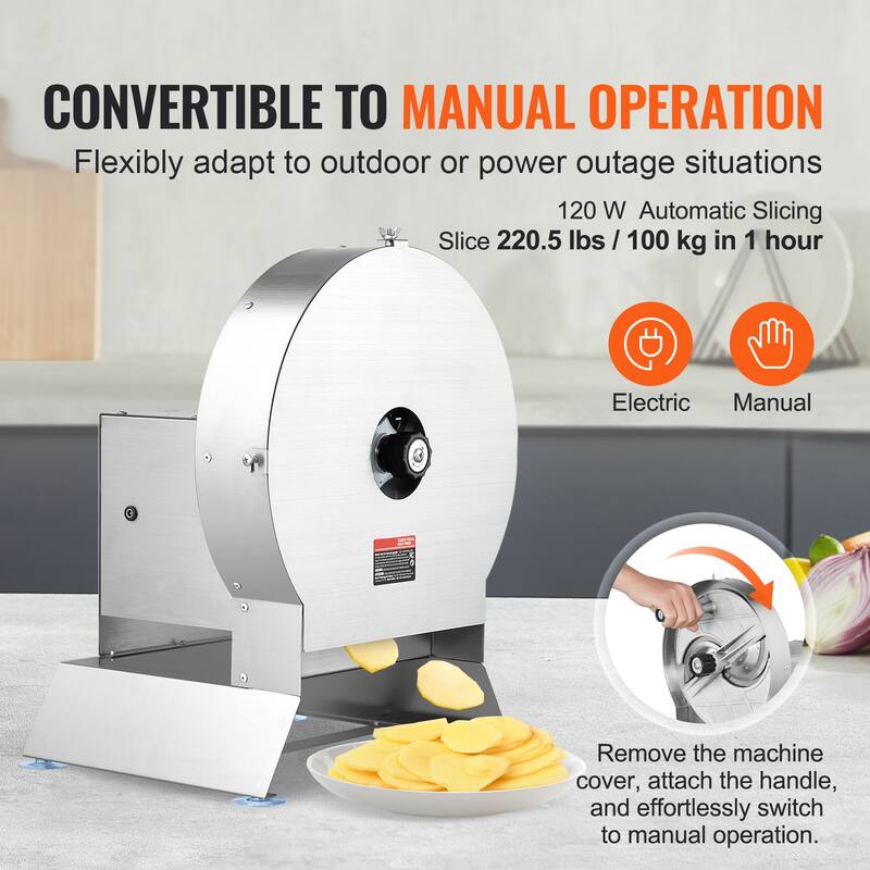 Electric Vegetable Slicer for Slicing Shredding Dicing and Slitting, with Cut-Resistant Gloves