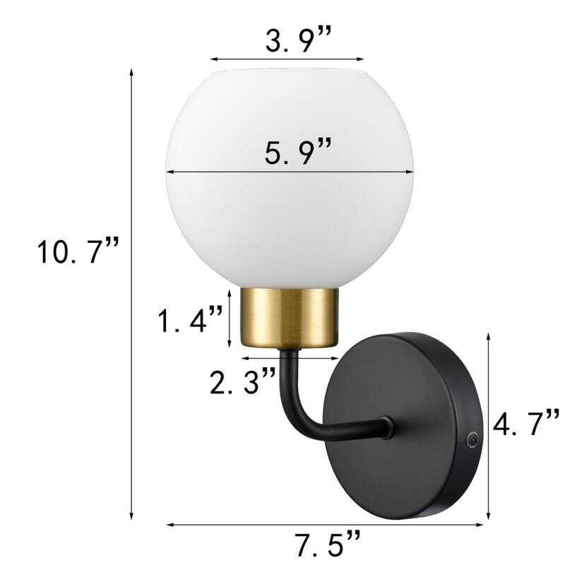 Tenerife Brass Modern Bath Vanity Light / Wall Sconce