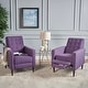 preview thumbnail 14 of 58, Mervynn Button Tufted Recliner (Set of 2) by Christopher Knight Home Muted Purple