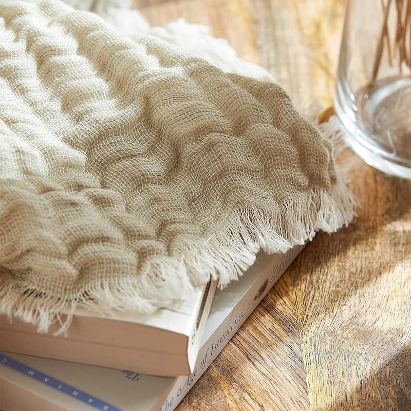 Terra é Pais - Linen Taupe Throw Blanket