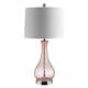 SAFAVIEH Lighting Finnley 28-inch Crackle Glass LED Table Lamp. - 14" W x 14" D x 28" H