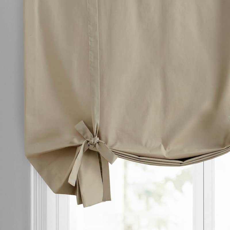 Exclusive Fabrics Solid Cotton Tie-Up Window Shade (1 Panel)