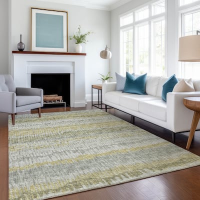 Premium Washable Super Soft Abstract Ombre Stripes Mayfield Rug