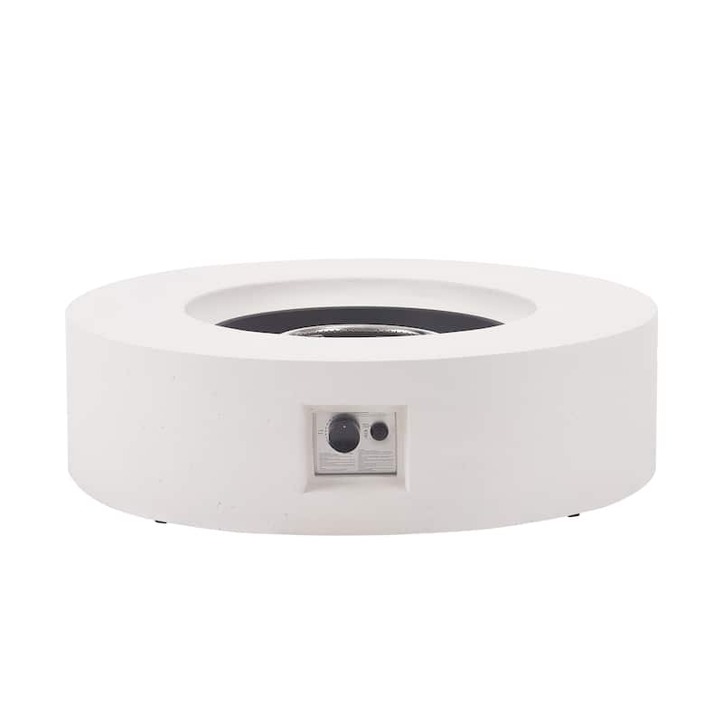 Aidan Outdoor 50,000 BTU Lightweight Concrete Circular Fire Pit (No Tank Holder) by Christopher Knight Home