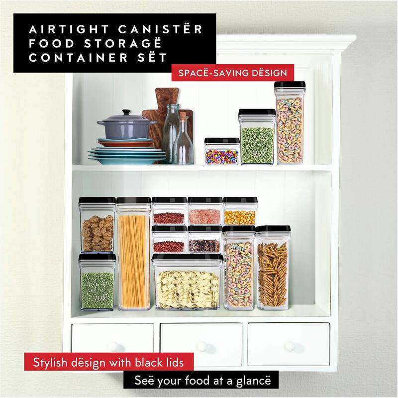 DWËLLZA KITCHEN Airtight Food Storage Containers with Lids - 5 Piece Set - Clear
