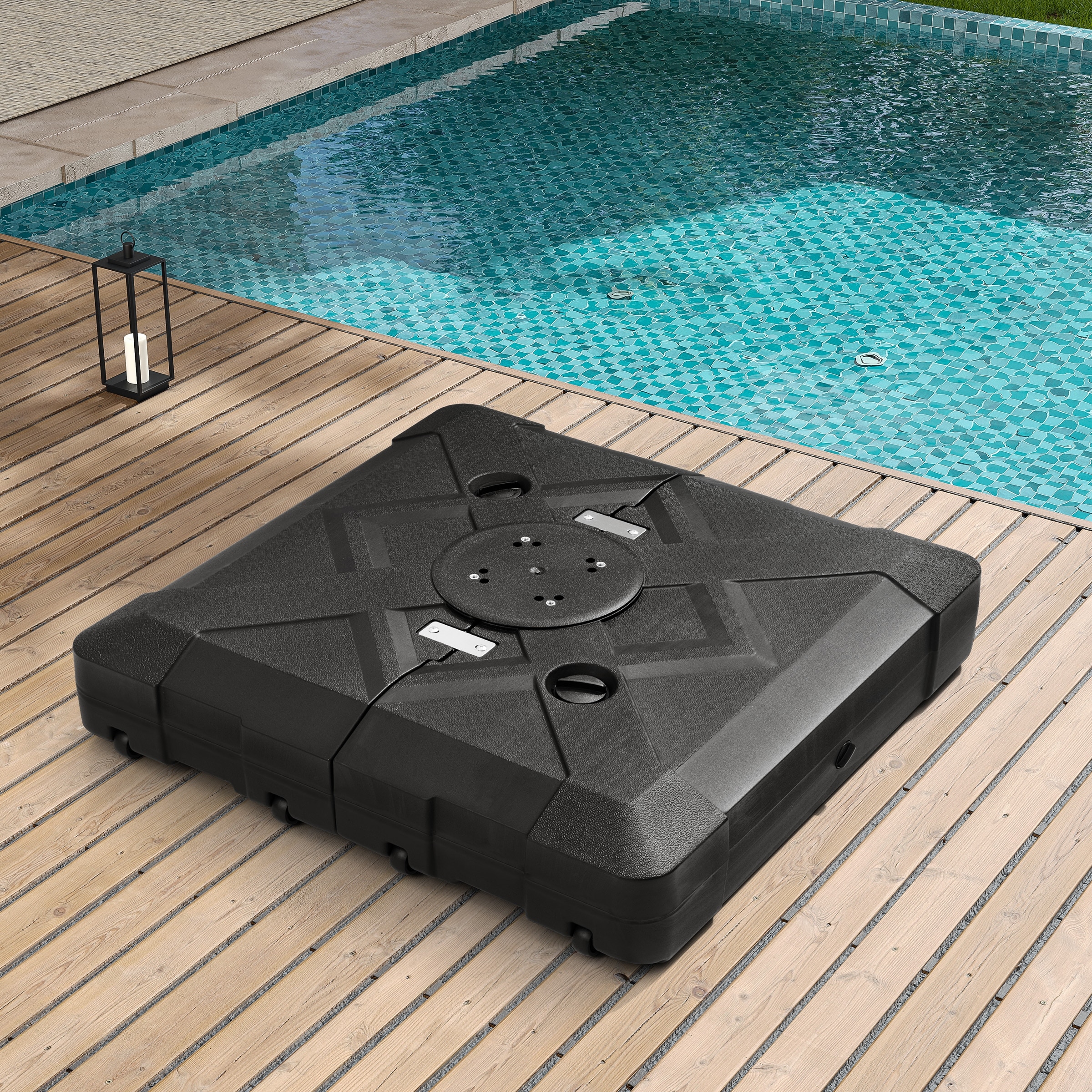 Pellebant 350 lbs Patio Cantilever Umbrella Base with Wheels