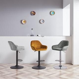 Corvus Wendy Contemporary Adjustable Bar Stool (Set of 2)