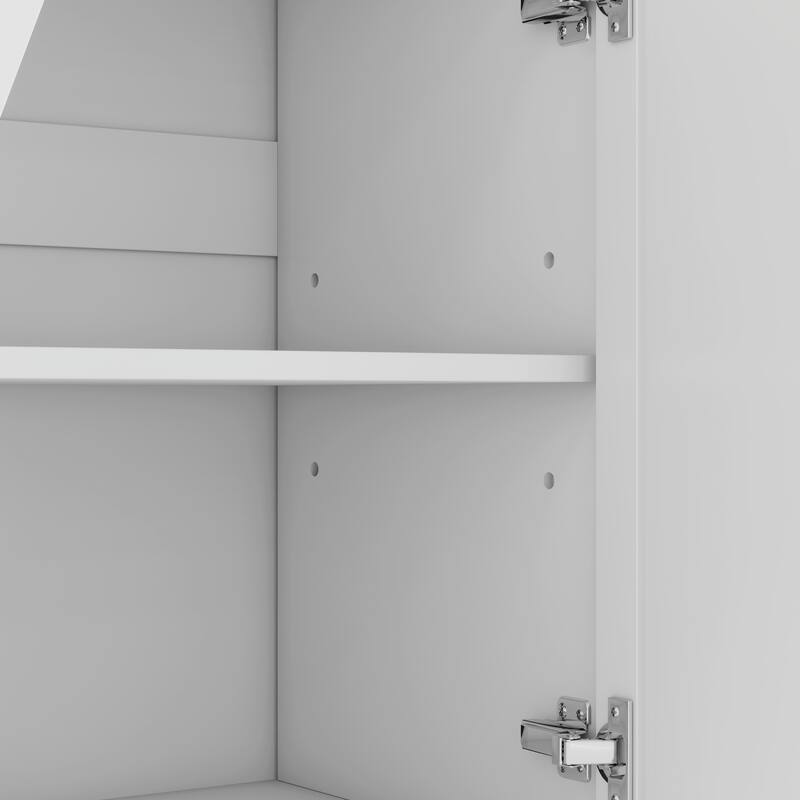 Multi-Functional Storage Sideboard Kitchen Island with Hidden Trash Can and Adjustable Spice Rack