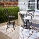 preview thumbnail 4 of 27, Outdoor Patio Bar Stools Aluminum Swivel Bar Chair with Sunbrella Cushion