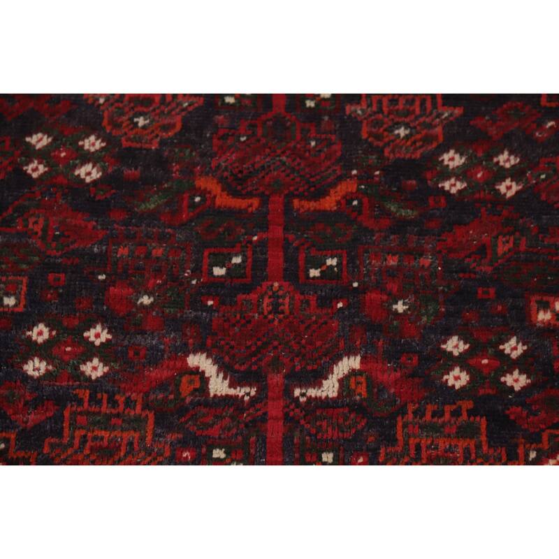 Tribal Geometric Qashqai Persian Vintage Rug Handmade Wool Carpet - 7'7" x 10'9"