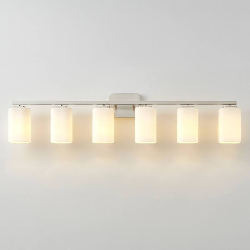 KAWOTI Modern & Contemporary Vanity Light with Frosted Glass Shade