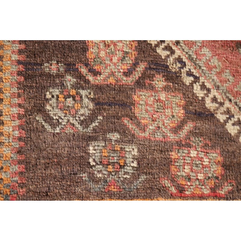Hand Knotted Oriental 100% Wool Carpet Traditional Geometric Oranges & Rust Shiraz Area Rug - 7' 9'' X 5' 0''
