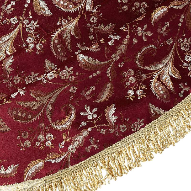 Violet Linen Luxury Damask Floral Pattern Tablecloth