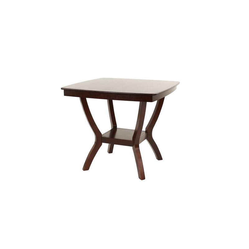 Dining Table Counter Height Dining Table 1pc Table w Shelve Solidwood Espresso Finish Dining Room Furniture