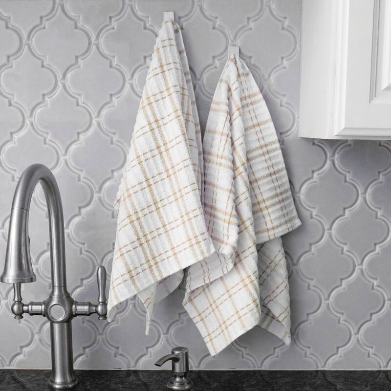 Ritz Royale Collection, Oversized Kitchen Towel Set, 2-Pack, Checked