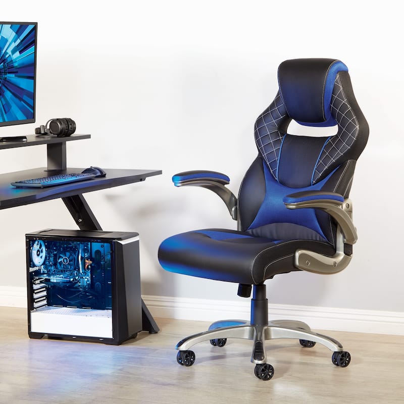 Oversite Gaming Chair in Faux Leather with Color Accents