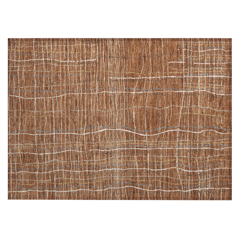 Machine Washable Indoor/ Outdoor Modern Century Chantille Rug
