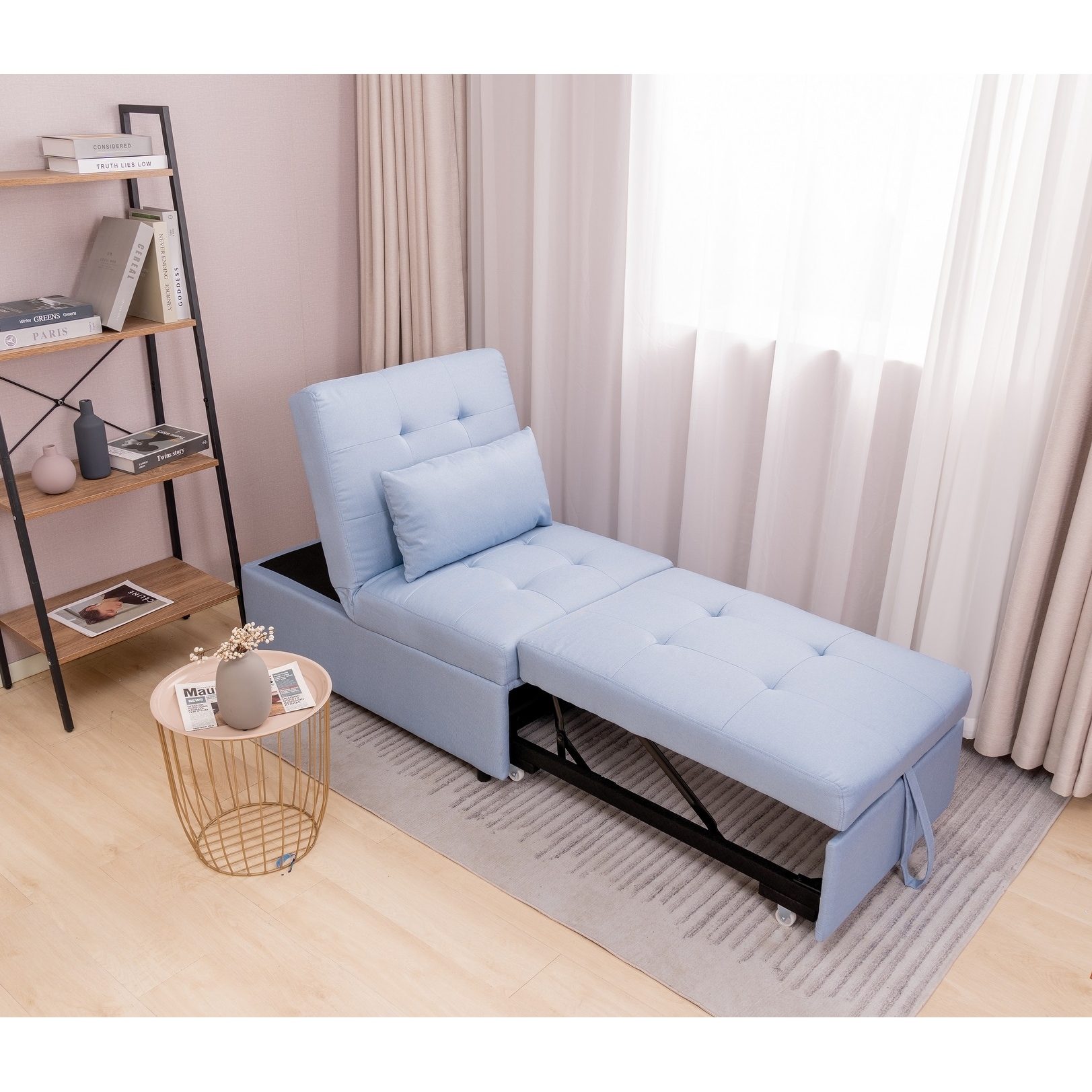 Convertible lounger sofa top bed