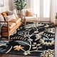preview thumbnail 25 of 32, Beige Multi Floral Medallion Stylish and Durable Area Rug Black - 5' x 7'