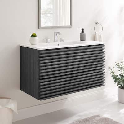 Render 36" Wall-Mount Bathroom Vanity