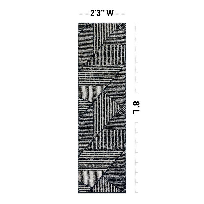 Contemporary Distressed Geometric Stylish Area Rug for Any Room