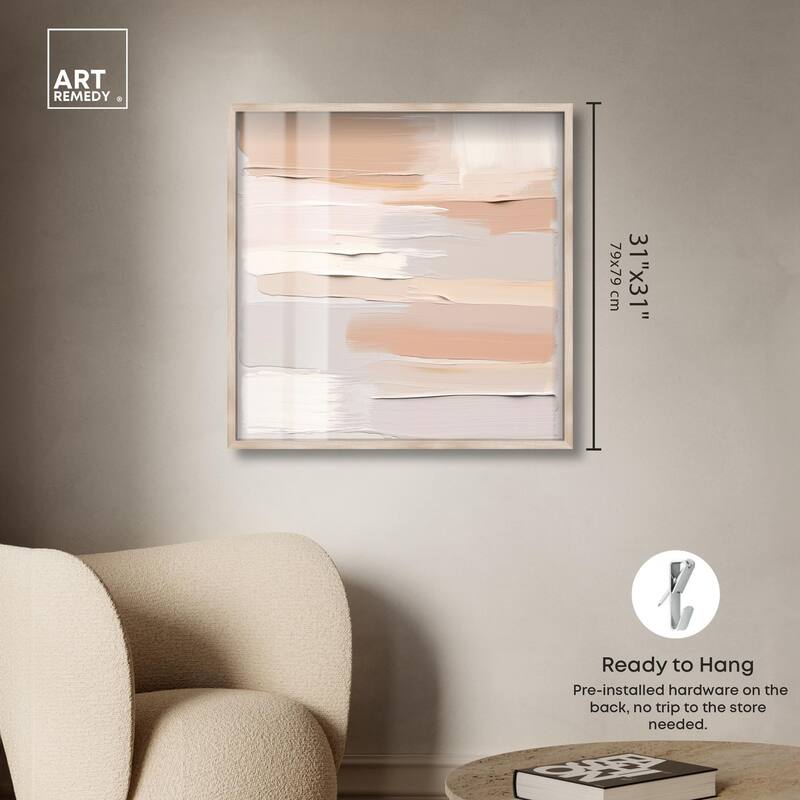 Roseate Cream Tones I Shadowbox by Art Remedy
