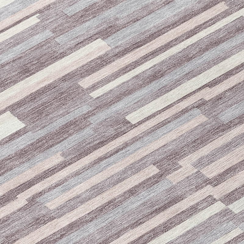 Machine Washable Indoor/ Outdoor Chantille Modern Stripes Rug