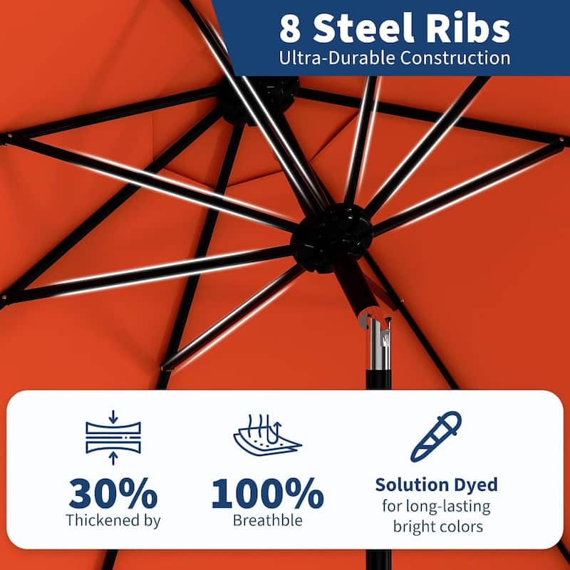 10 FT Outdoor Table Patio Umbrella, Waterproof UV Protection for Garden, Backyard, Poolside
