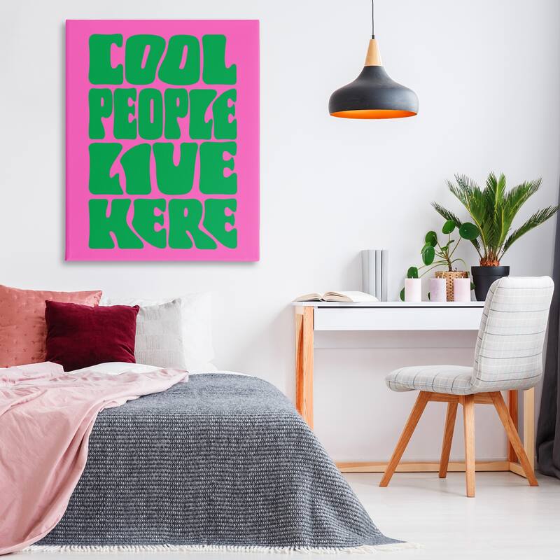 Stupell Cool People Live Here Canvas Wall Art Design By House of Lulu