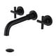 preview thumbnail 8 of 9, BATHLET Wall Mount Double Knob Handle Bathroom Sink Faucet Matte Black