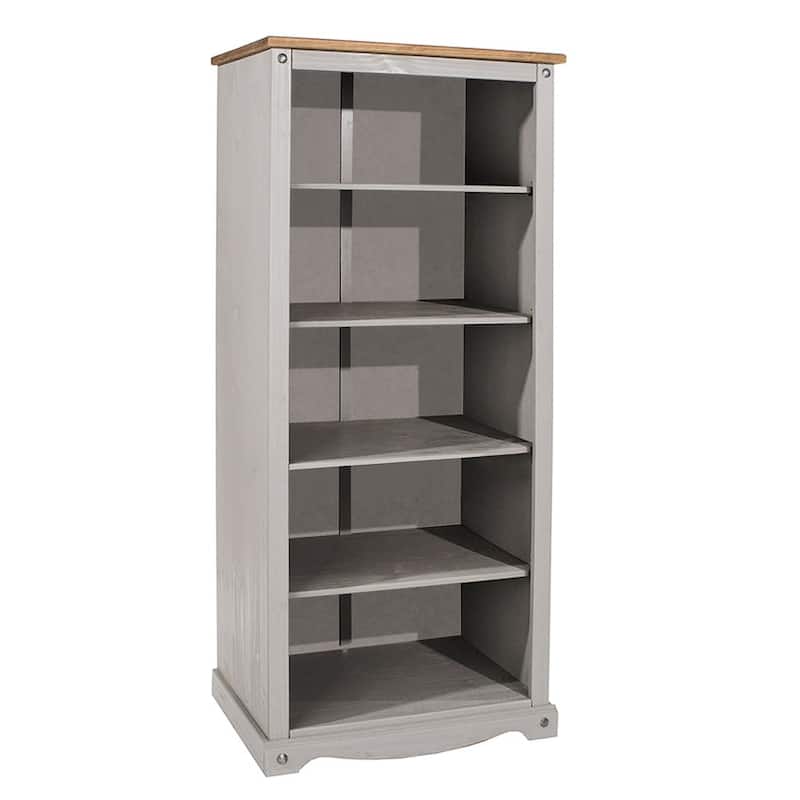 Wood Bookcase 5 Shelf Corona Collection | Furniture Dash