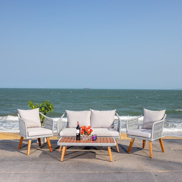 Shop Safavieh Outdoor Raldin Grey Rope 4-Piece Patio Set ... Shop Safavieh Outdoor Raldin Grey Rope 4-Piece Patio Set ... on Safavieh Raldin id=77824