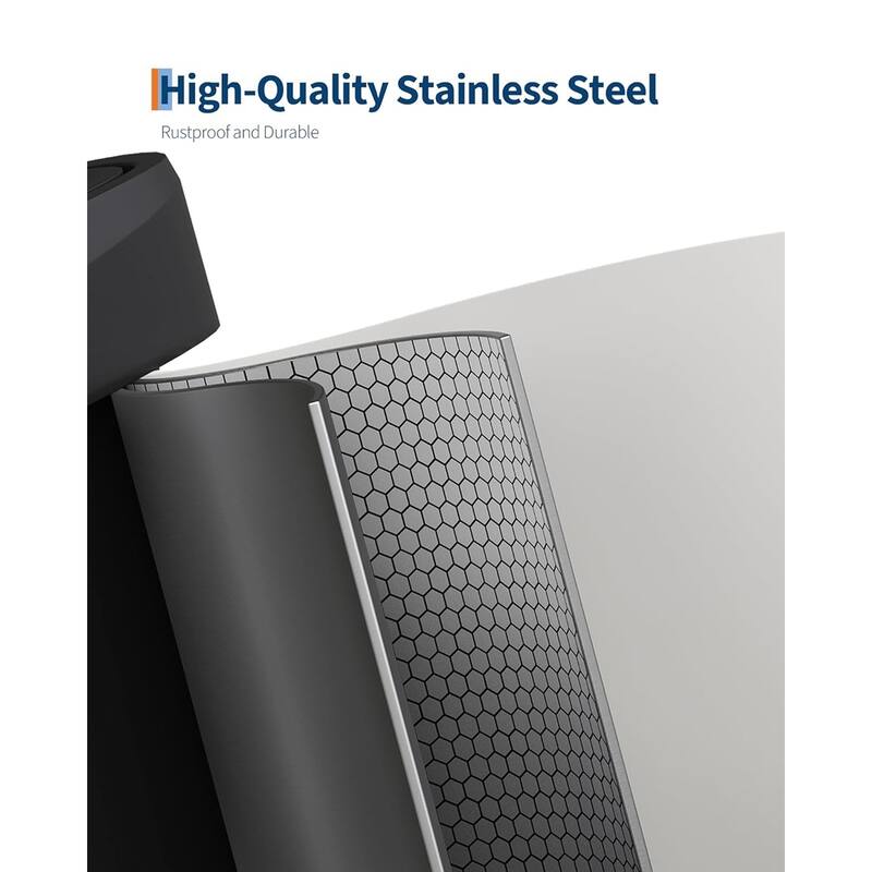 16 Gallon / 60 Liter Stainless Steel Trash Can,For Office, Bathroom, Dining Room