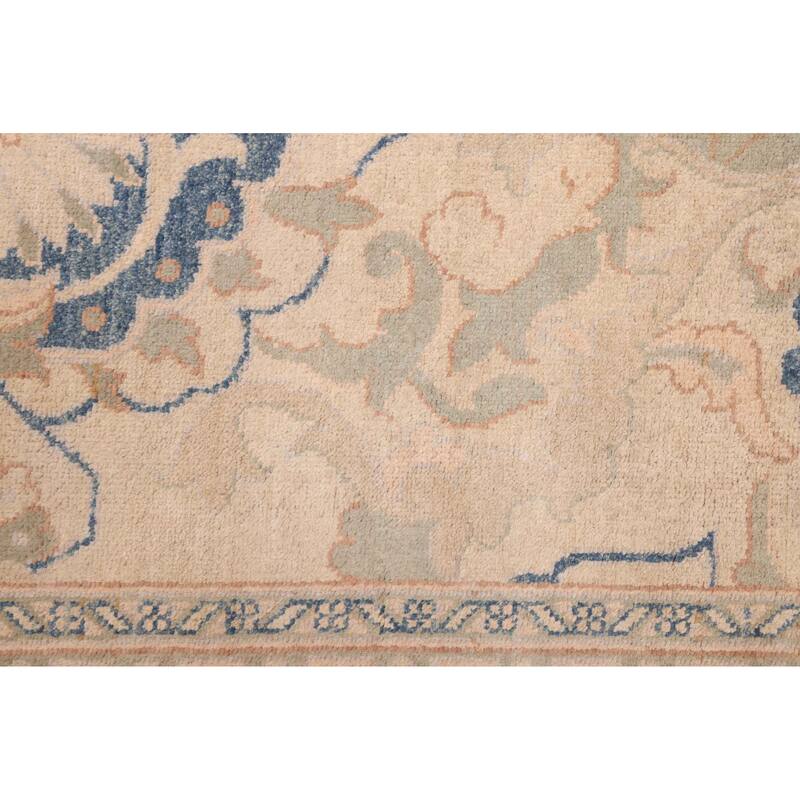 ECARPETGALLERY Hand-knotted Peshawar Oushak Ivory Wool Rug - 7'10 x 10'1