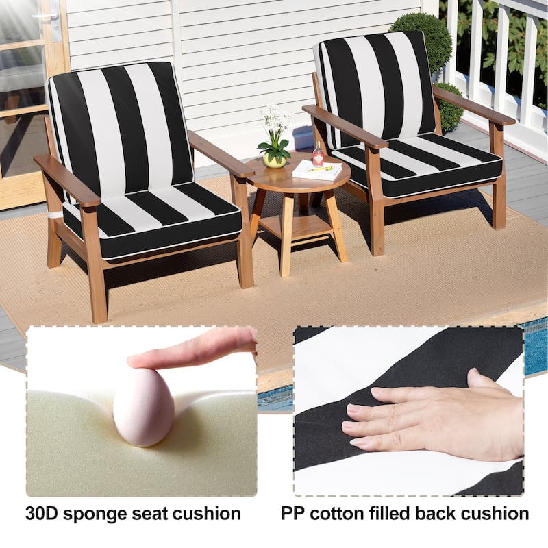 21 W x 22 D in. Deep Seat Outdoor Cushion Set by Crestlive Products