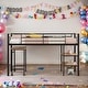preview thumbnail 1 of 22, Kid-Friendly Design Twin Size Loft Bed with Ladder Kids Bed Black