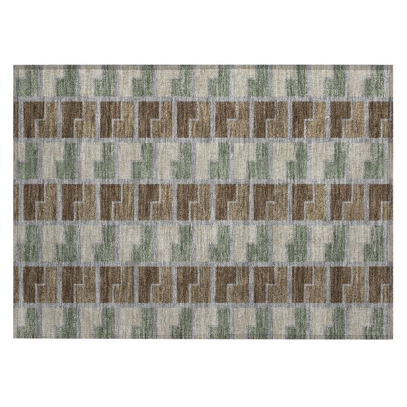 Machine Washable Indoor/ Outdoor Contemporary Kaylee Chantille Rug