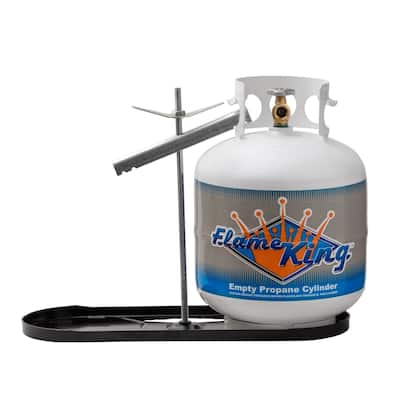 Flame King Dual RV Propane Tank Cylinder Rack for 20LB Tanks